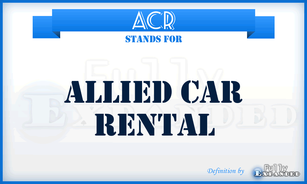 ACR - Allied Car Rental