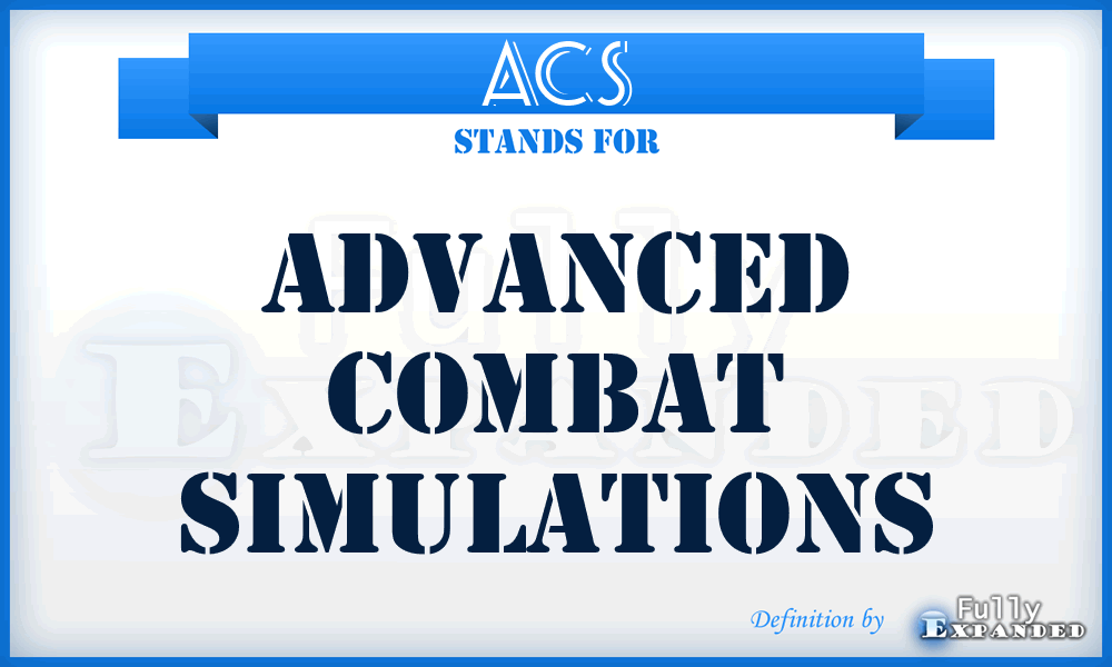 ACS - Advanced Combat Simulations