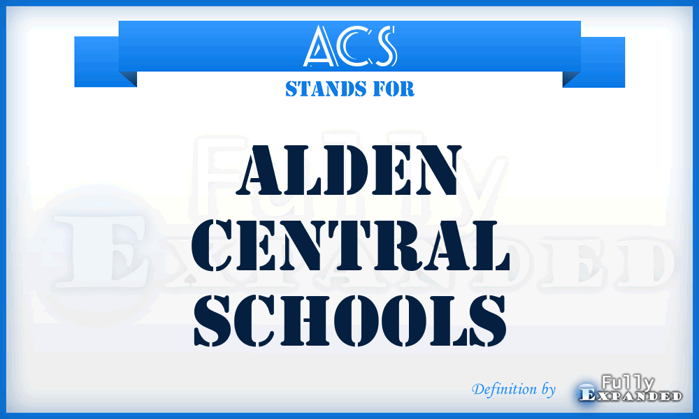 ACS - Alden Central Schools