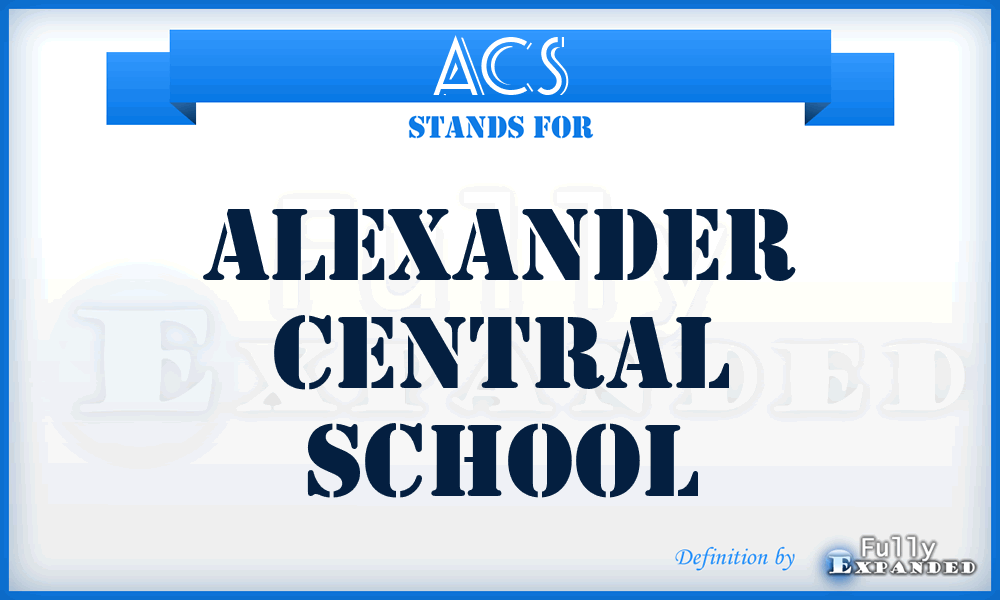 ACS - Alexander Central School