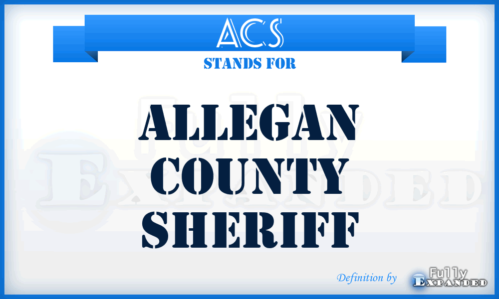 ACS - Allegan County Sheriff