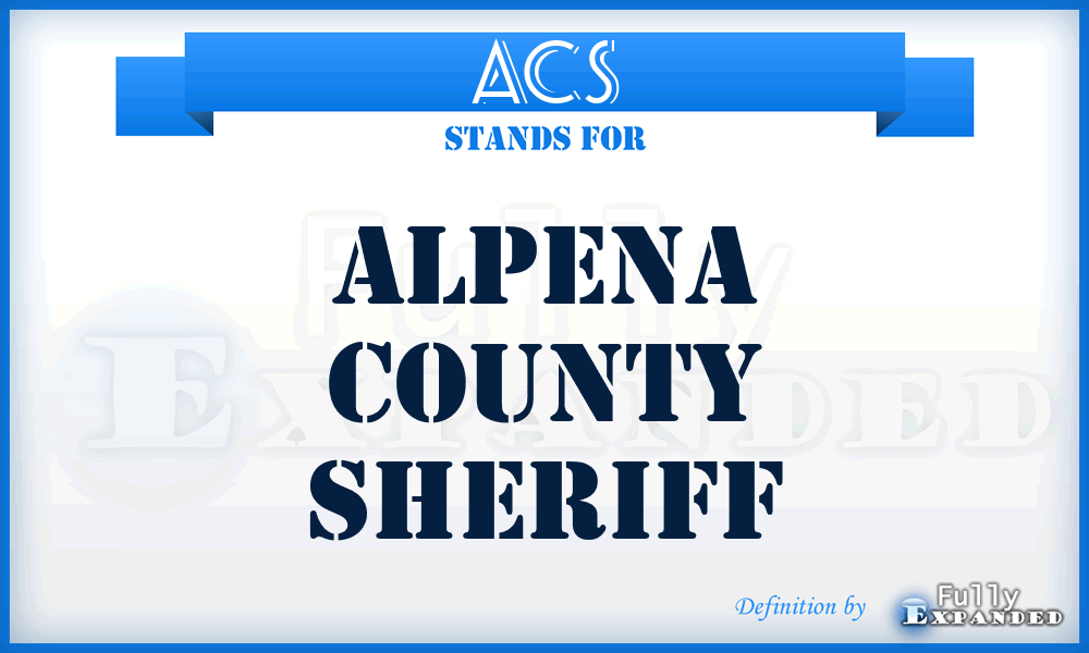 ACS - Alpena County Sheriff