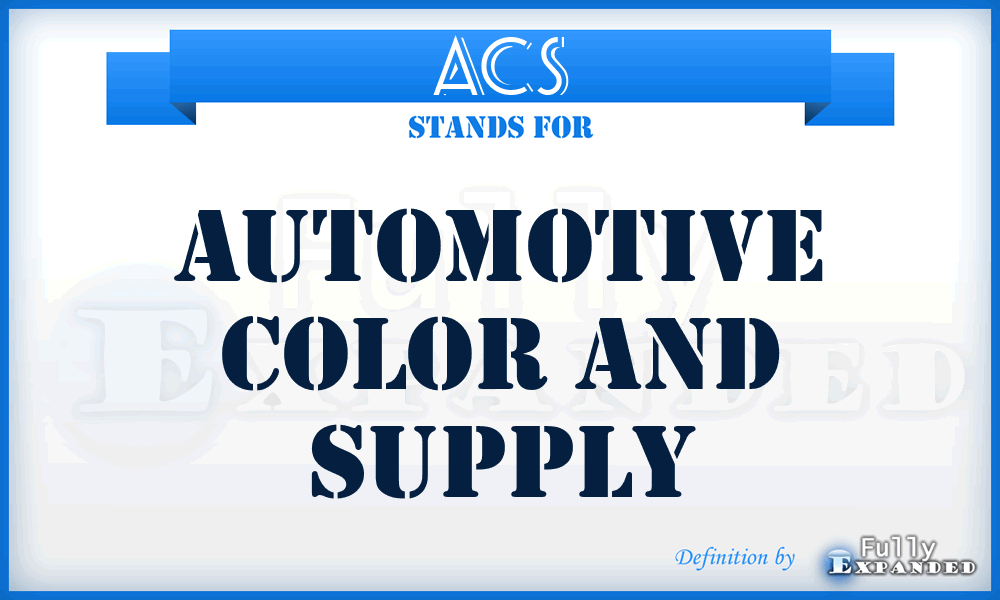 ACS - Automotive Color and Supply