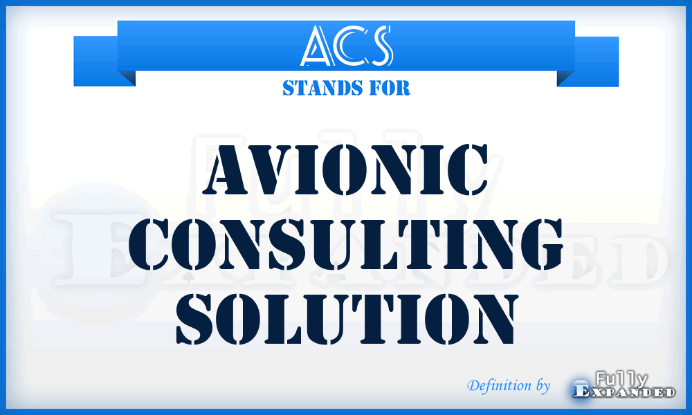 ACS - Avionic Consulting Solution