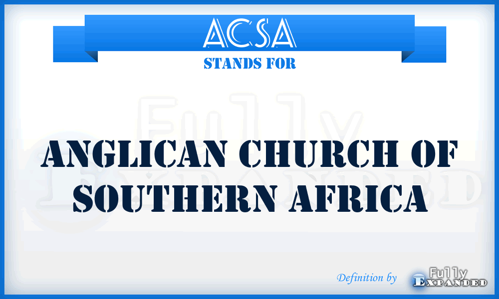 ACSA - Anglican Church of Southern Africa