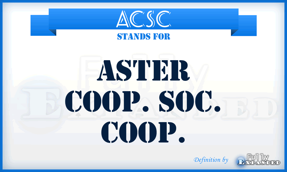 ACSC - Aster Coop. Soc. Coop.