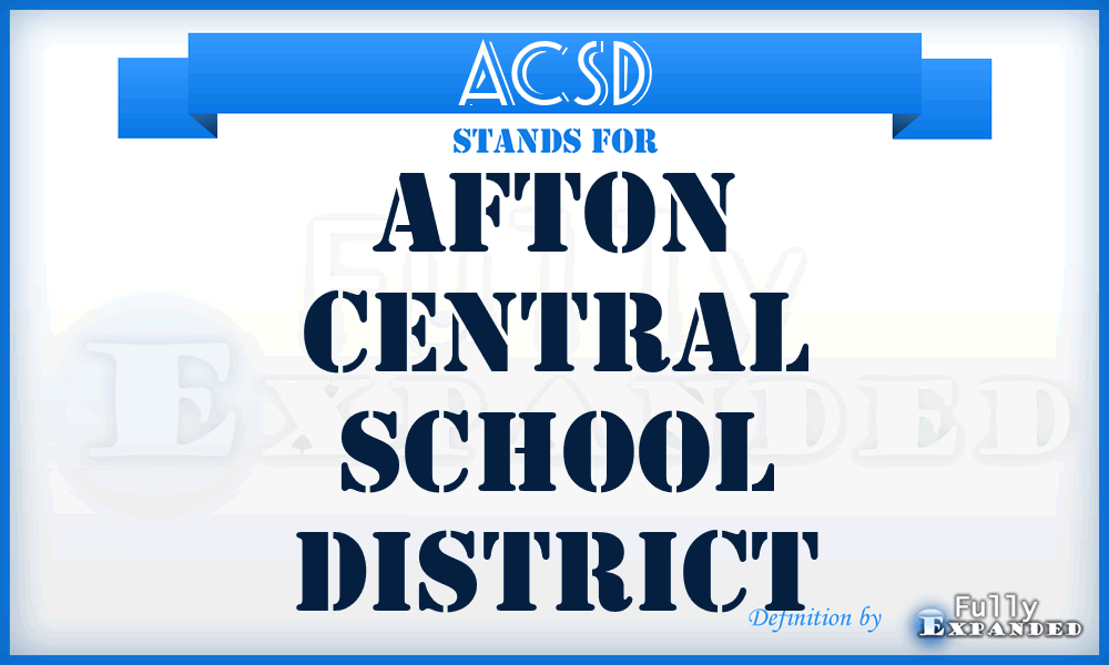 ACSD - Afton Central School District