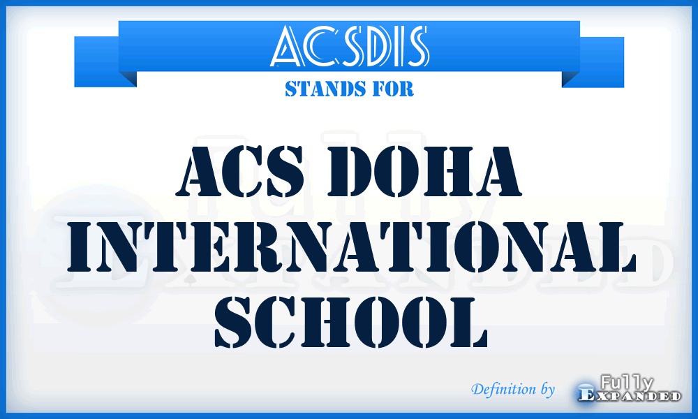 ACSDIS - ACS Doha International School