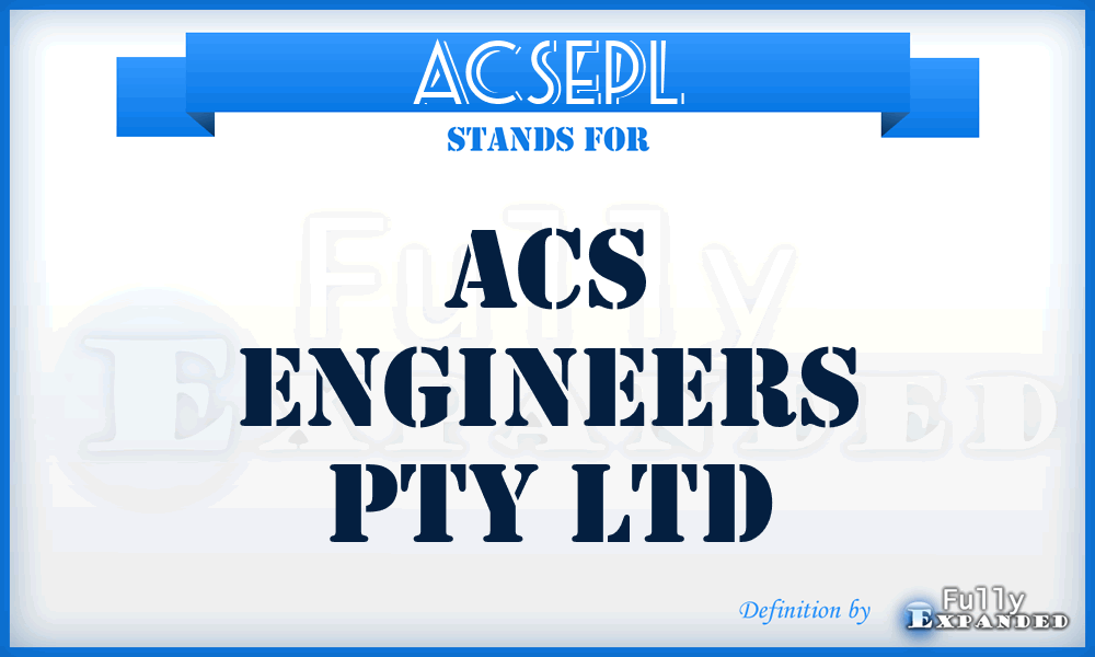 ACSEPL - ACS Engineers Pty Ltd