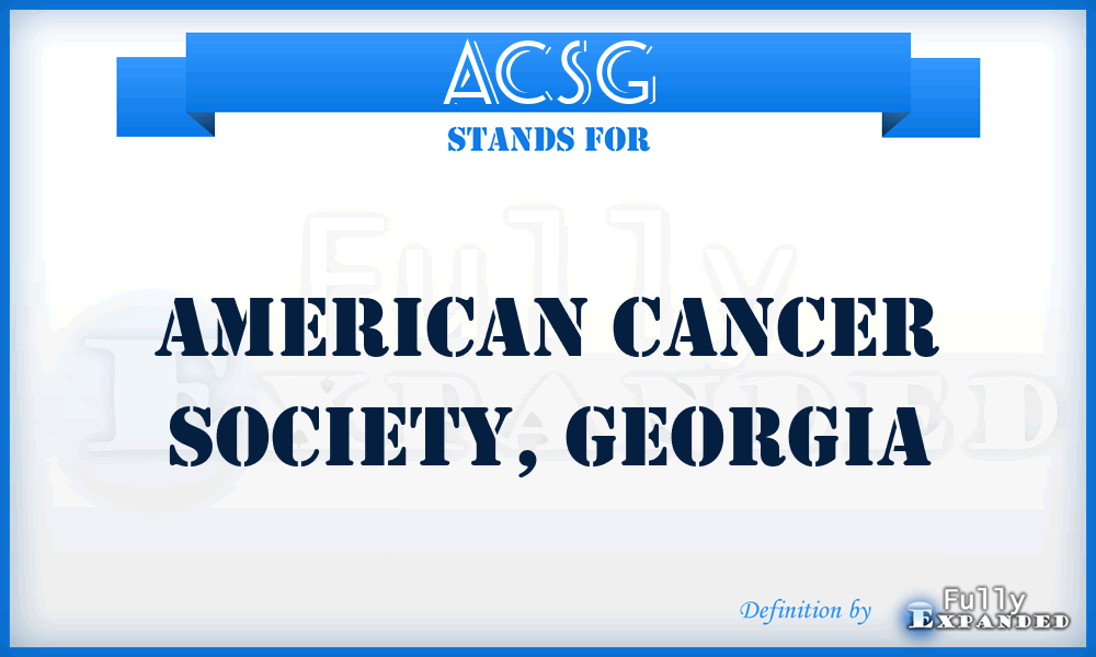 ACSG - American Cancer Society, Georgia