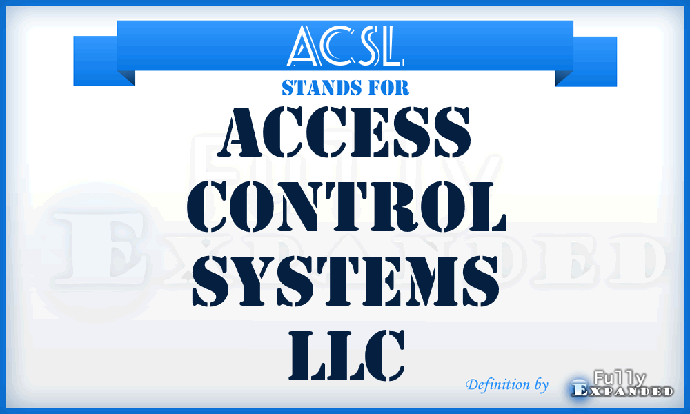 ACSL - Access Control Systems LLC