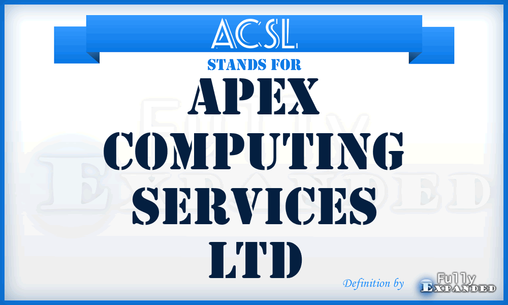 ACSL - Apex Computing Services Ltd