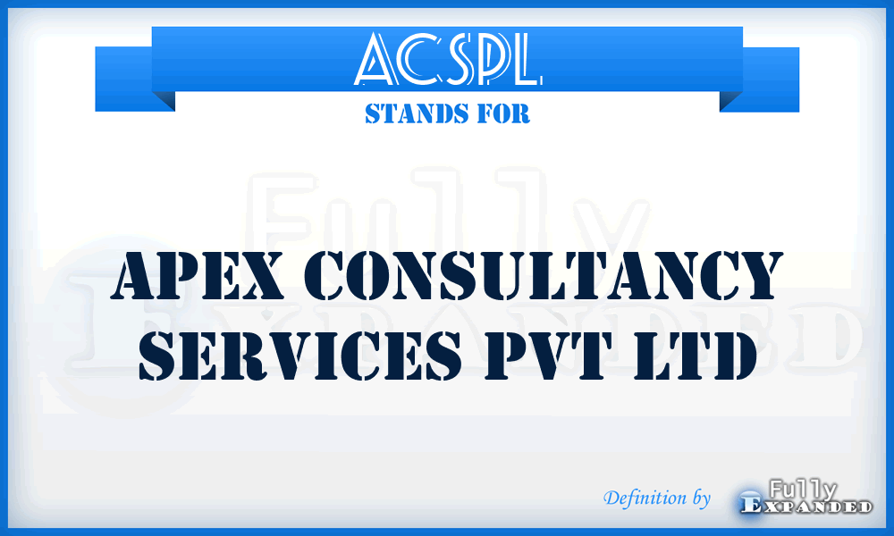 ACSPL - Apex Consultancy Services Pvt Ltd