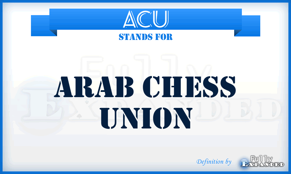 ACU - Arab Chess Union