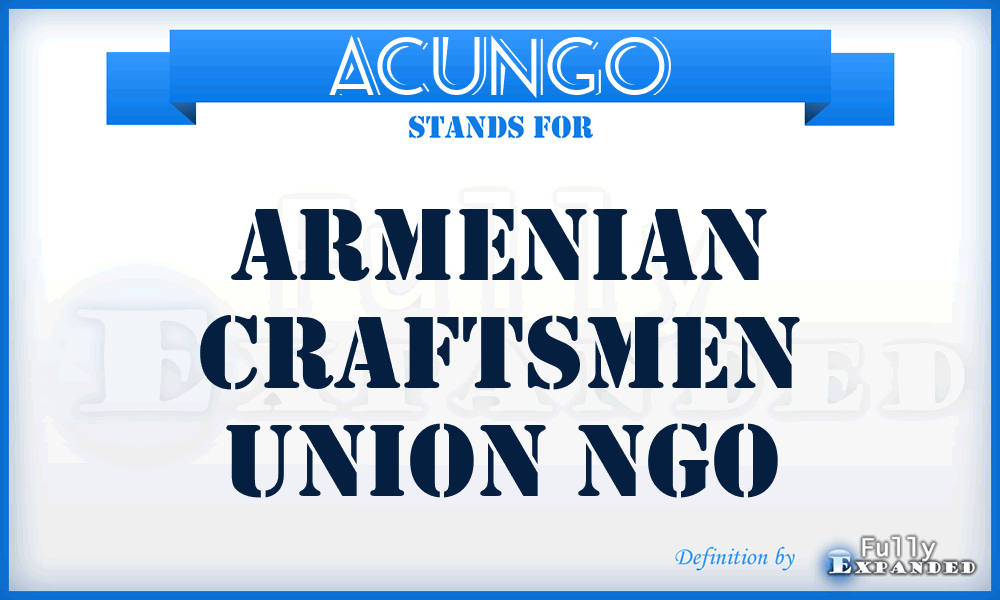 ACUNGO - Armenian Craftsmen Union NGO