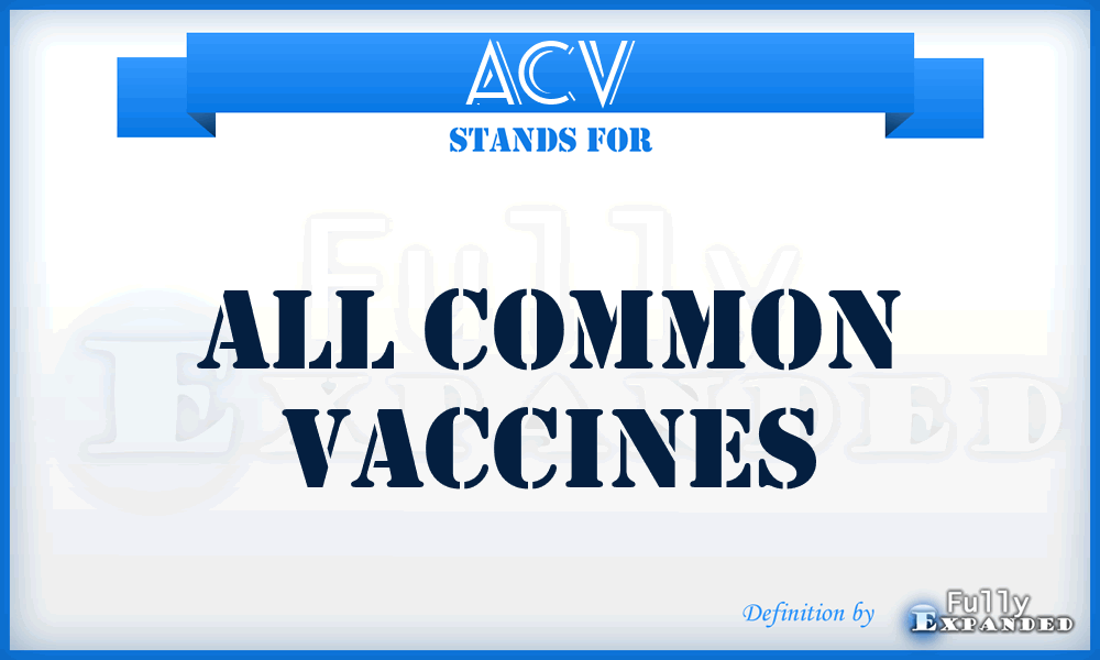 ACV - All Common Vaccines