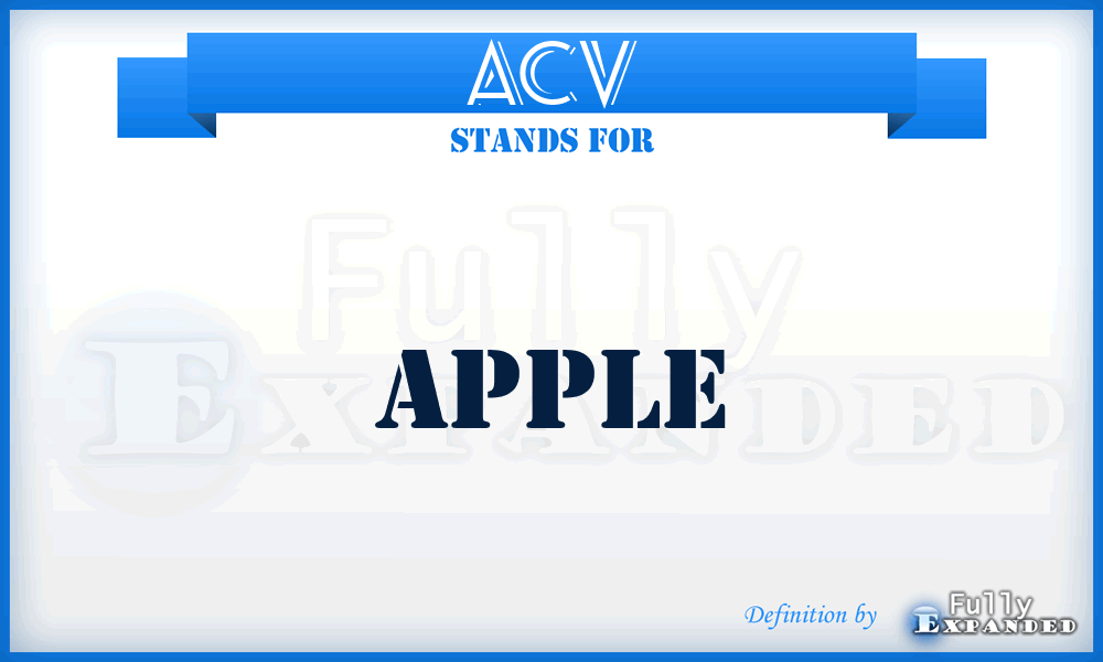 ACV - apple