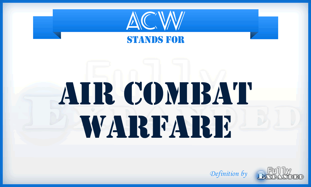 ACW - Air Combat Warfare