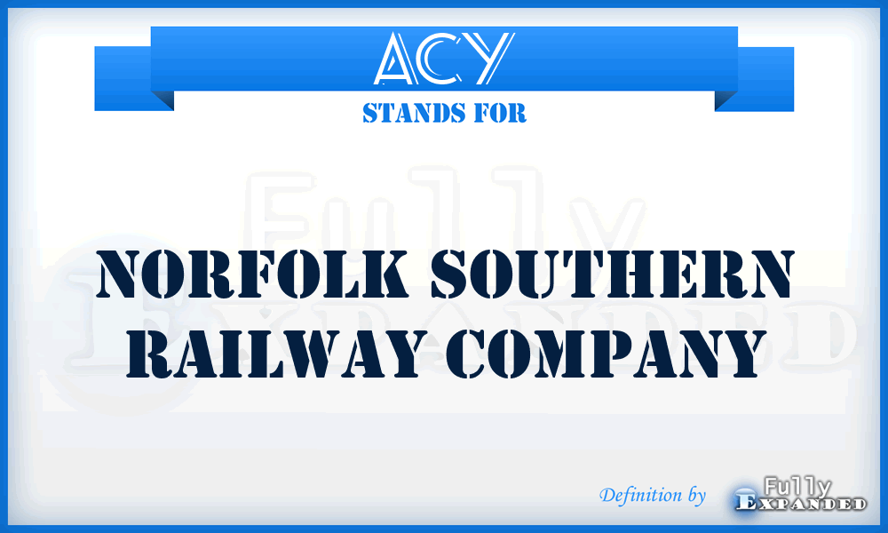 ACY - Norfolk Southern Railway Company