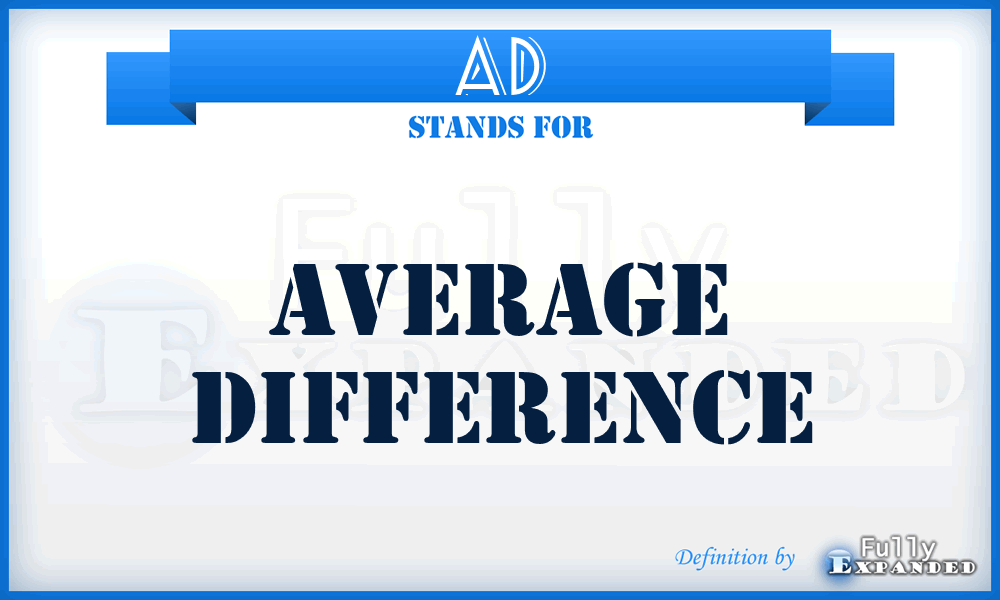 AD - Average Difference