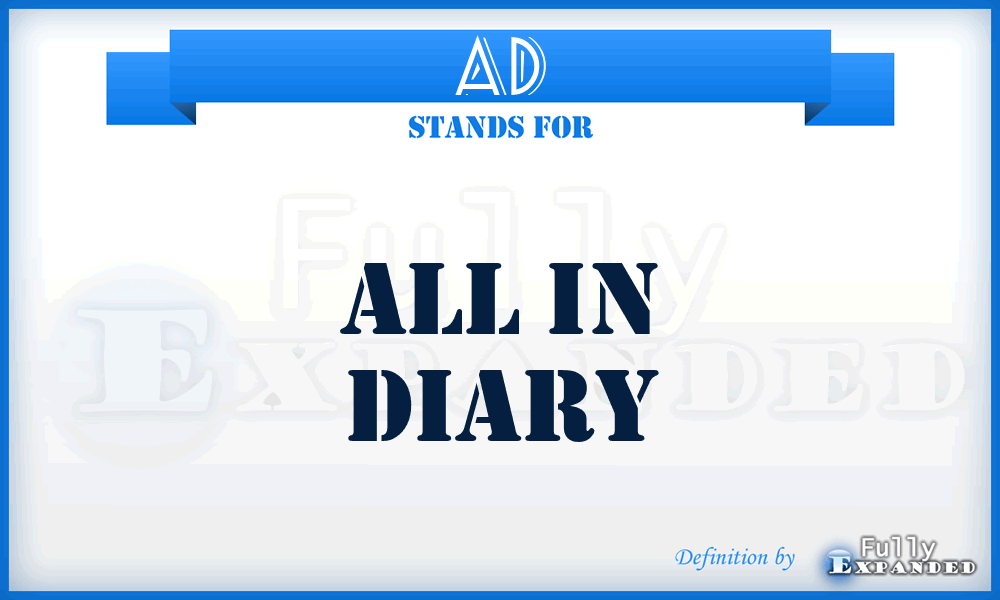 AD - All in Diary