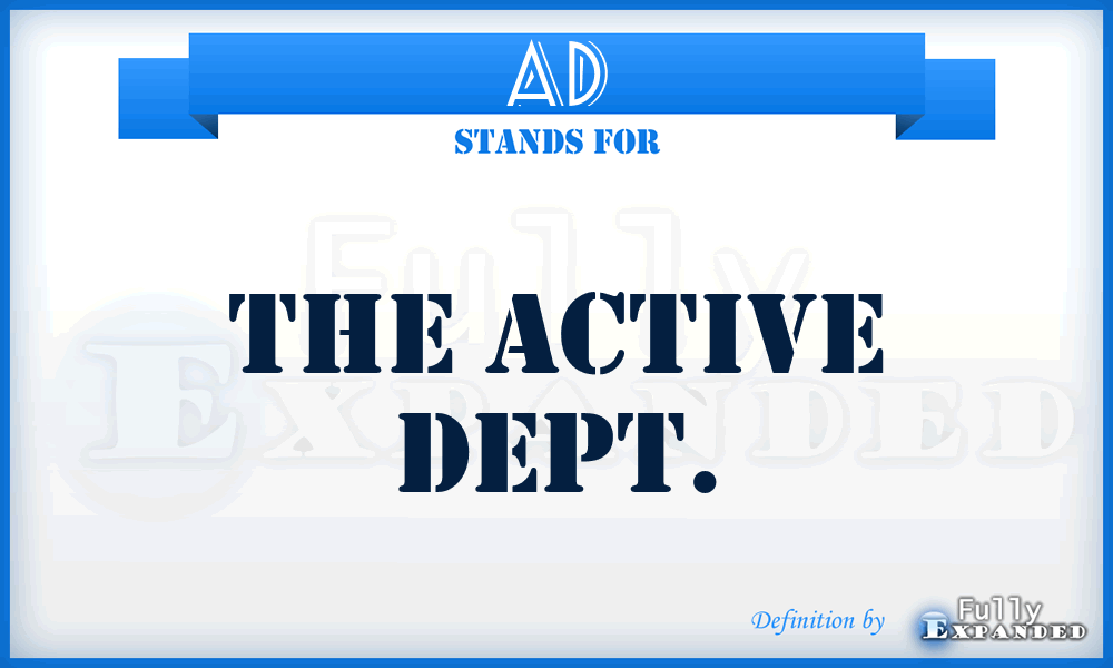 AD - The Active Dept.