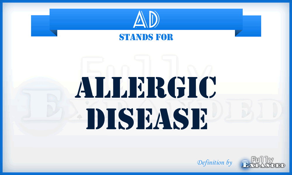 AD - allergic disease
