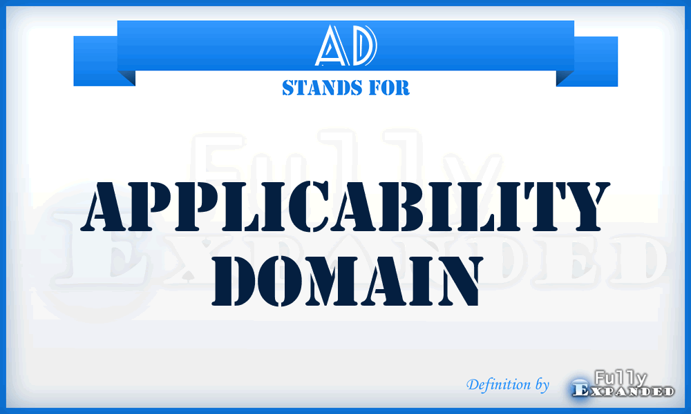 AD - applicability domain
