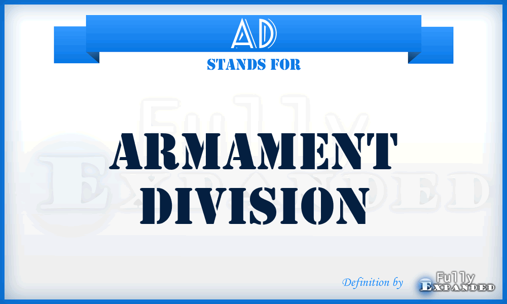 AD - armament division