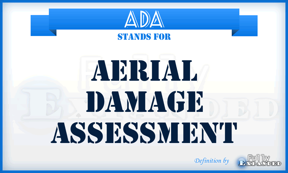 ADA - Aerial Damage Assessment