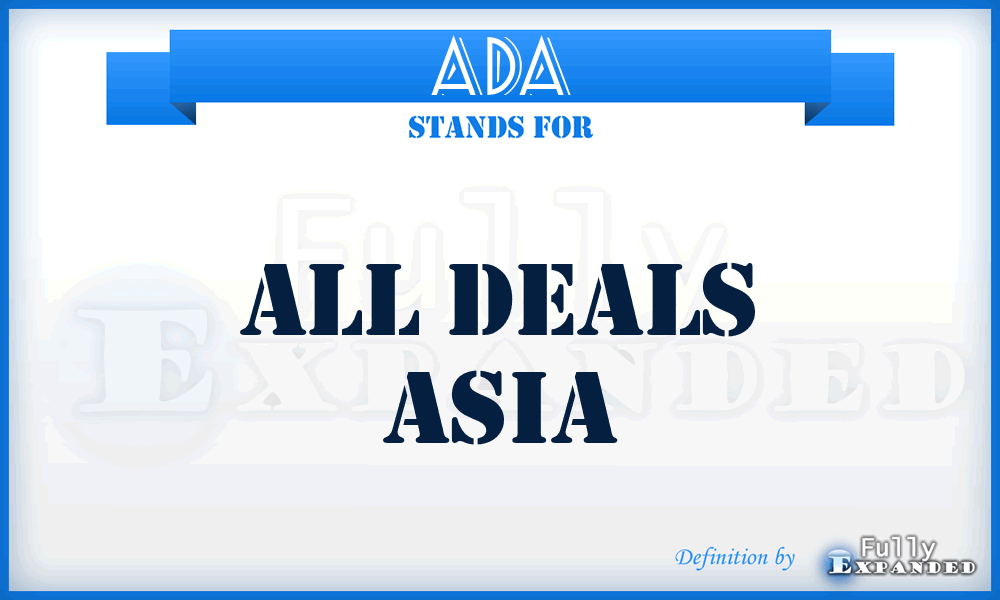 ADA - All Deals Asia