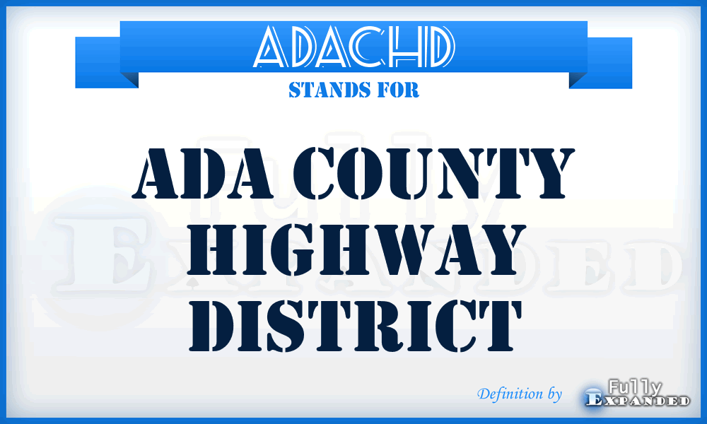 ADACHD - ADA County Highway District
