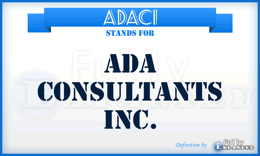 ADACI - ADA Consultants Inc.