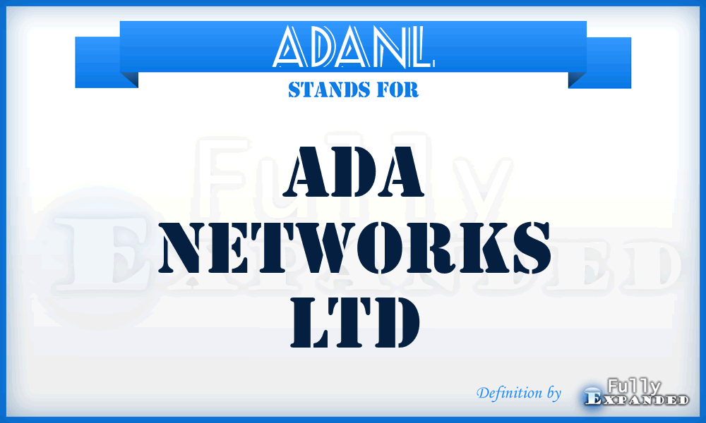 ADANL - ADA Networks Ltd