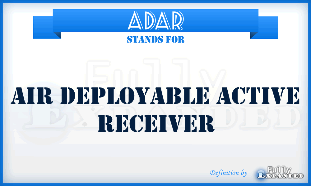 ADAR - Air Deployable Active Receiver