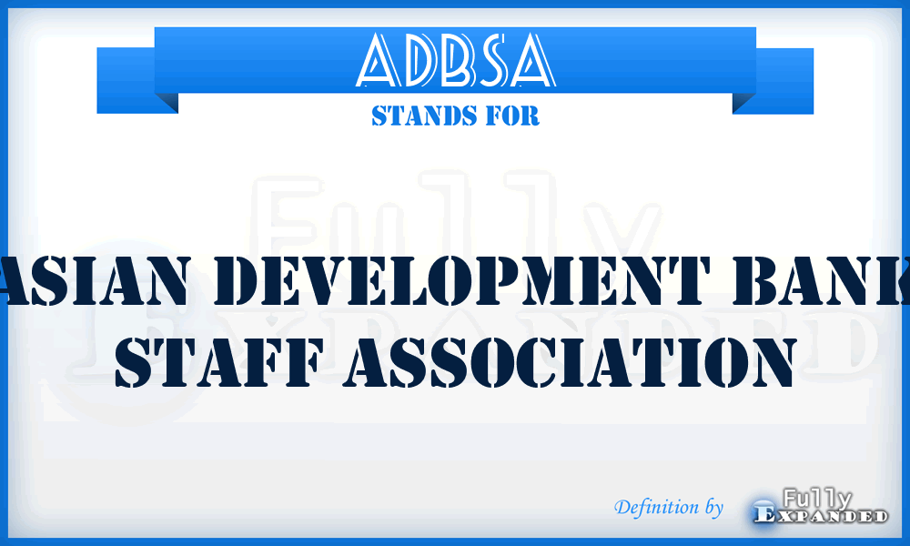 ADBSA - Asian Development Bank Staff Association