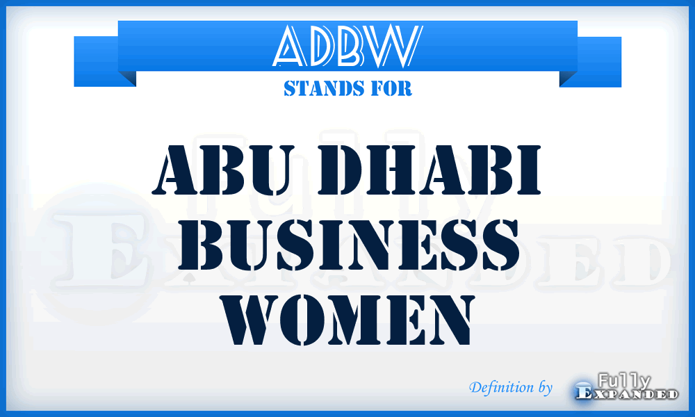 ADBW - Abu Dhabi Business Women