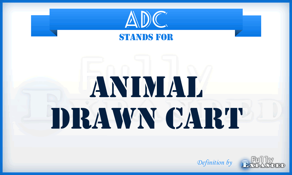 ADC - Animal Drawn Cart