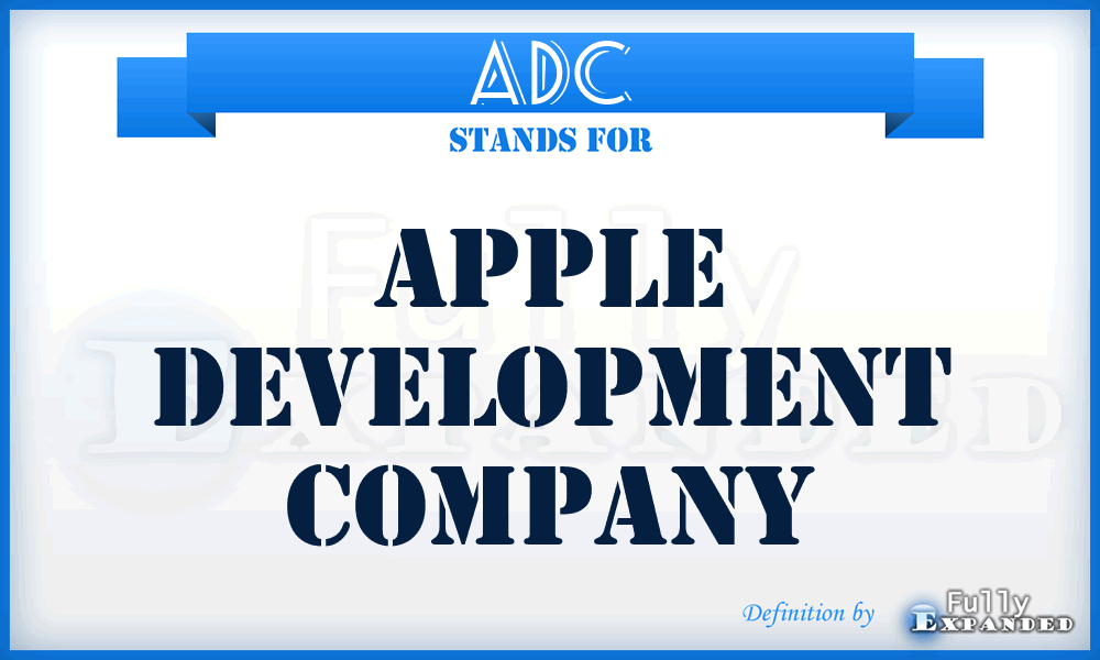 ADC - Apple Development Company