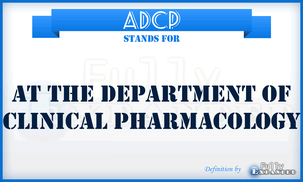 ADCP - At the Department of Clinical Pharmacology
