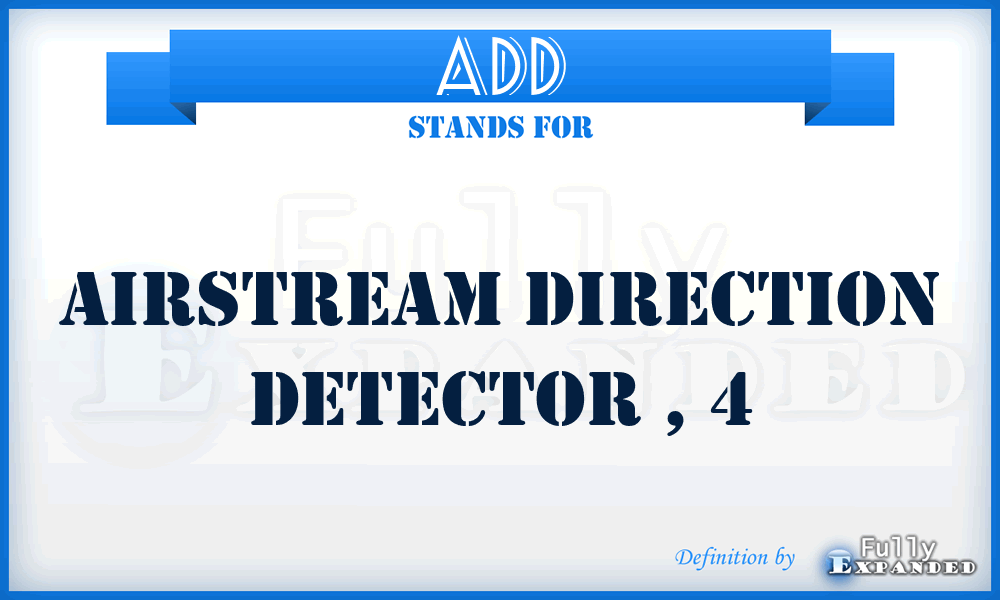 ADD - airstream direction detector , 4