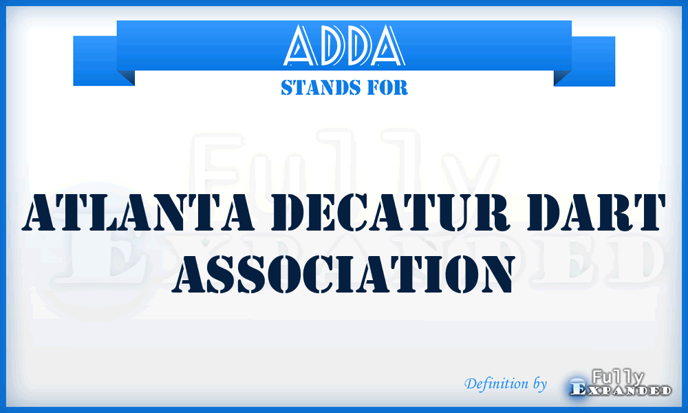 ADDA - Atlanta Decatur Dart Association