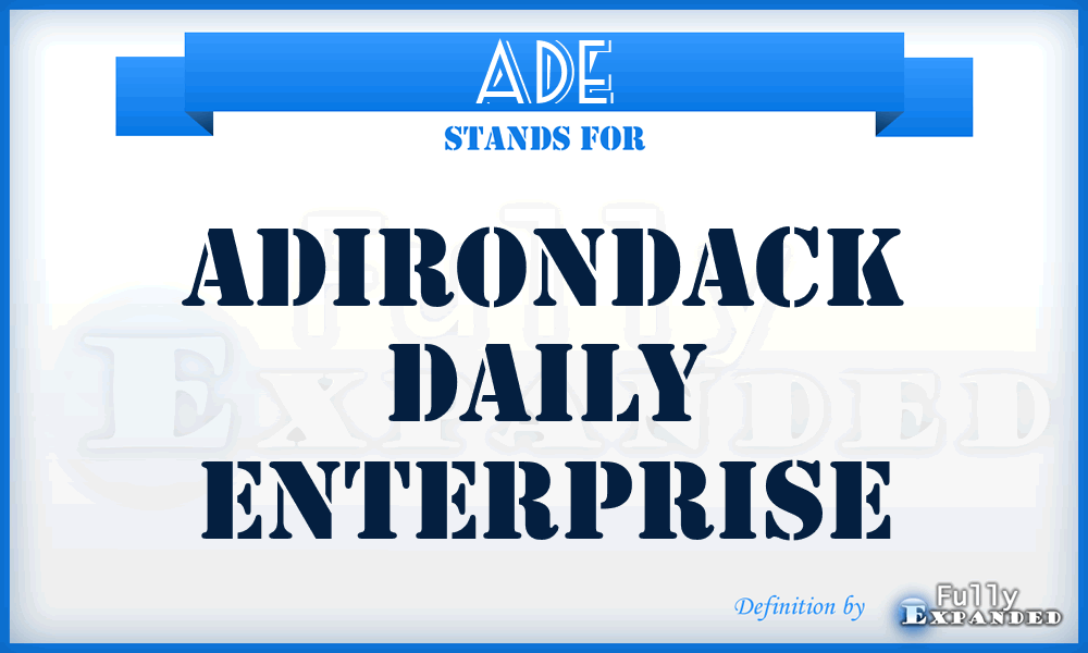 ADE - Adirondack Daily Enterprise