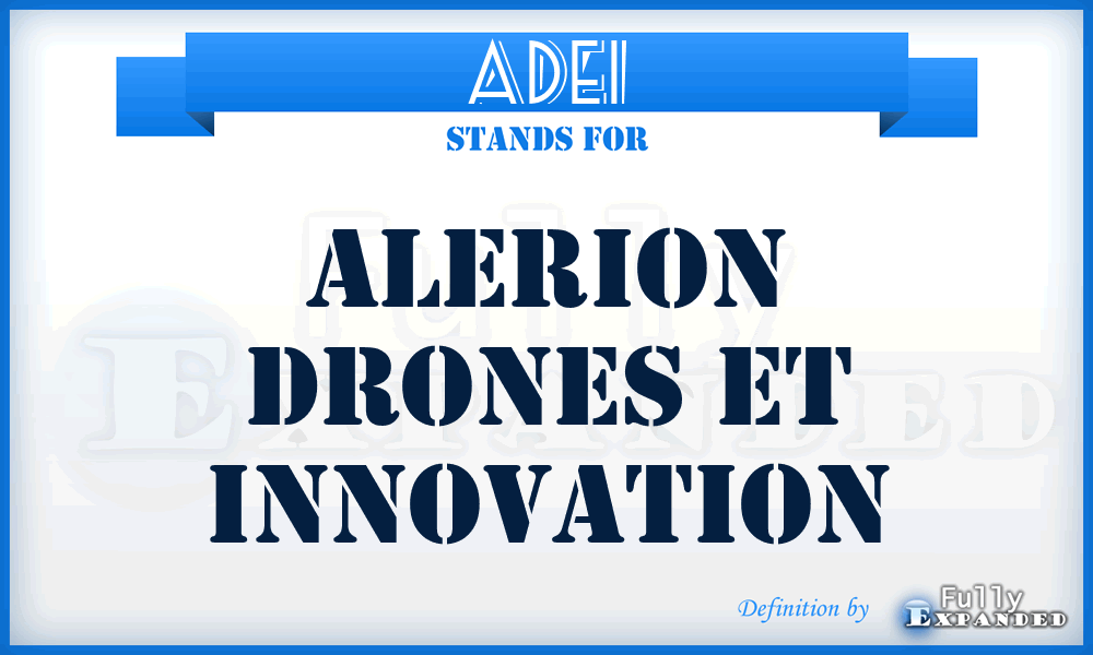 ADEI - Alerion Drones Et Innovation