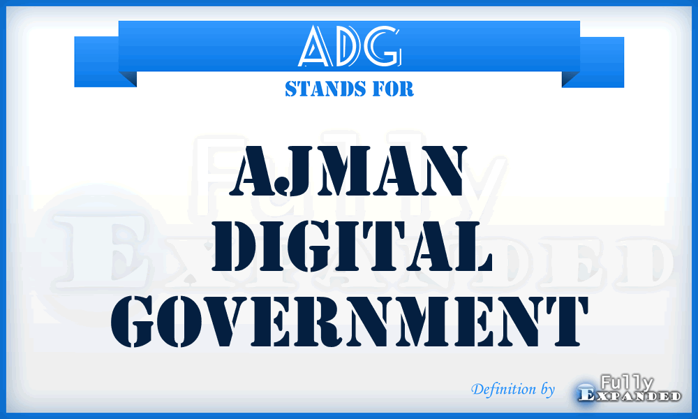 ADG - Ajman Digital Government