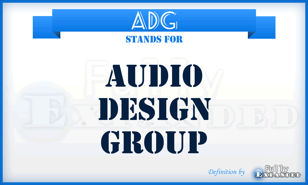 ADG - Audio Design Group