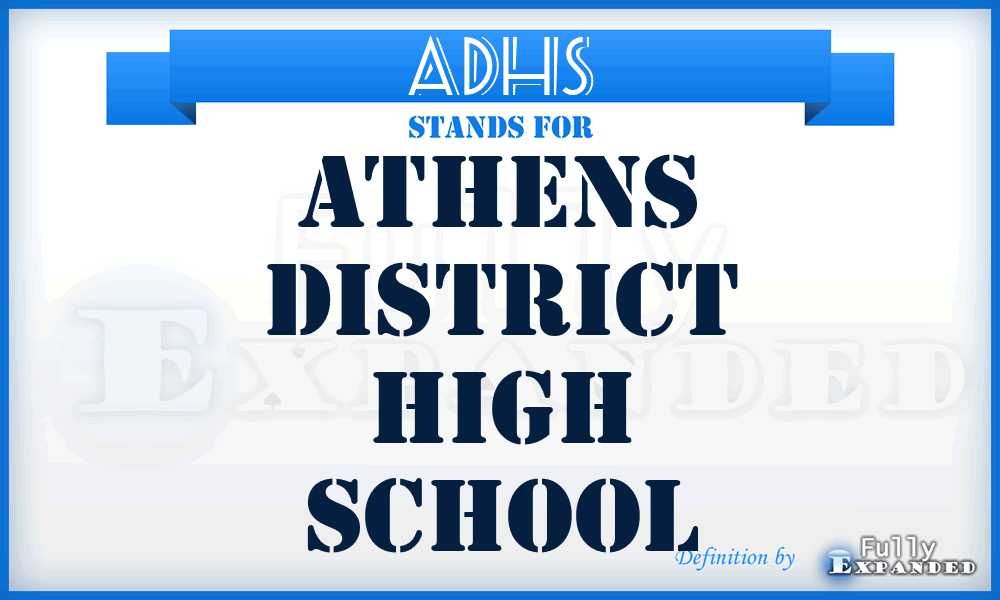 ADHS - Athens District High School