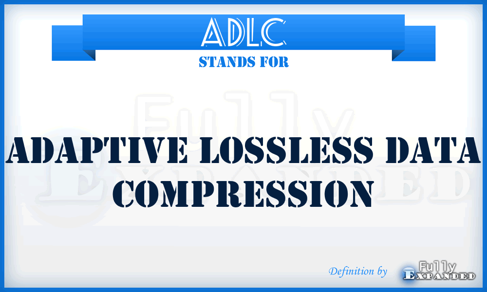 ADLC - adaptive lossless data compression