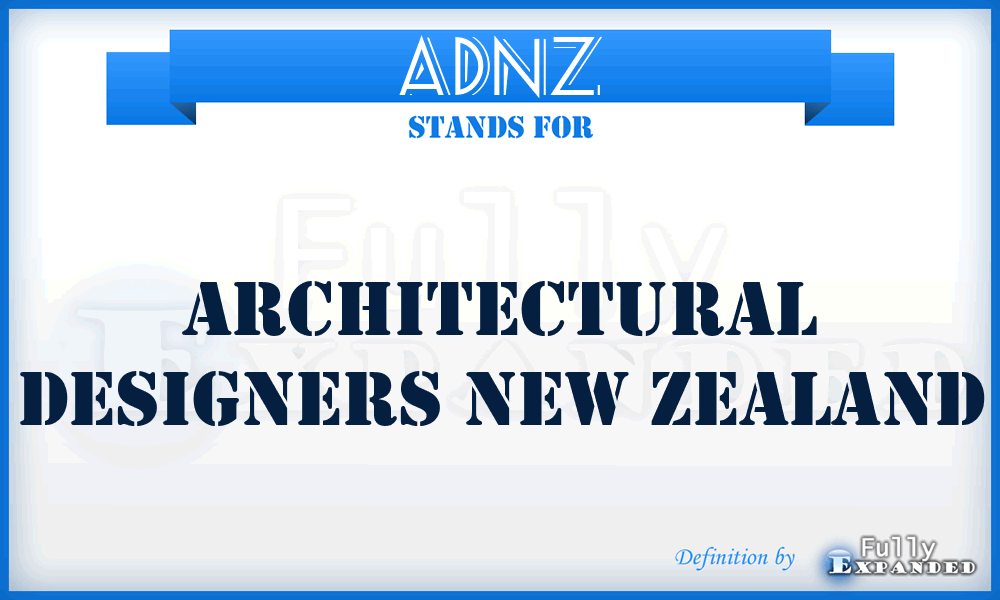 ADNZ - Architectural Designers New Zealand