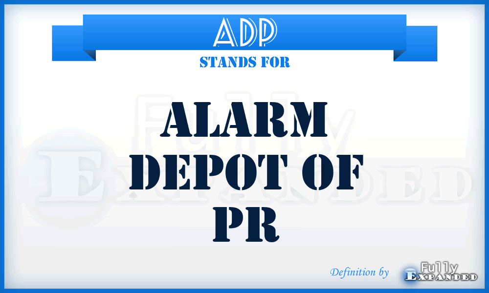 ADP - Alarm Depot of Pr